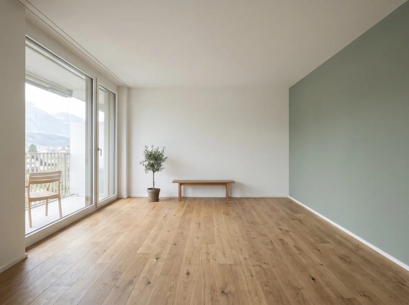 Intérieur lumineux d'un appartement remis en location