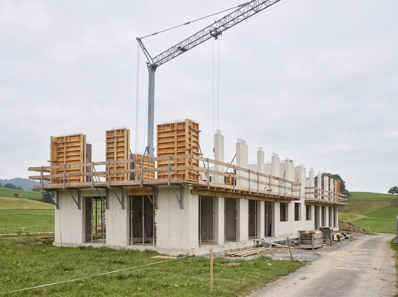 Chantier de construction d'un immeuble résidentiel